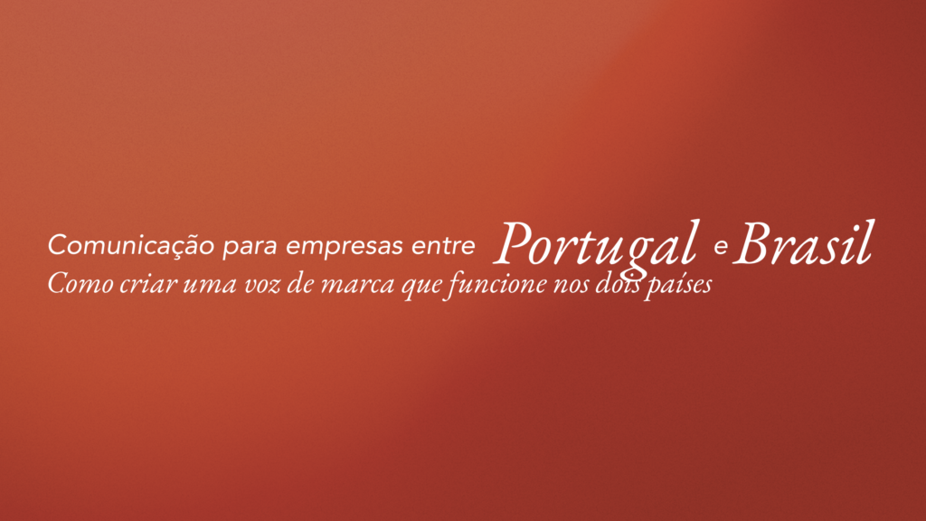 comunicação entre Portugal e Brasil